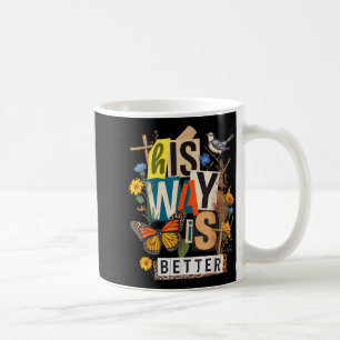 Caneca De Café Maneira floral é melhor borboleta jesus religioso
