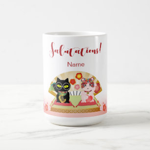 Caneca De Café Maneki Neko Lucky Poiluna Mug