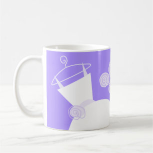 Caneca De Café Manga de Chá de panela Roxo de Casamento
