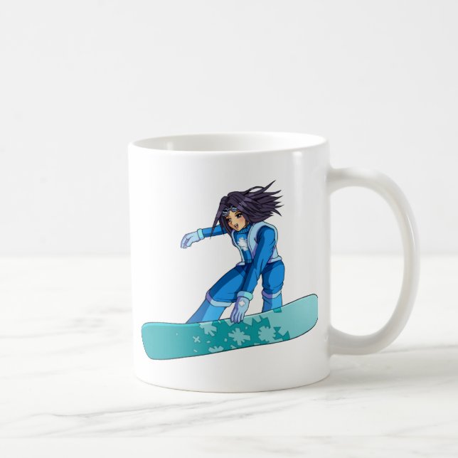 Caneca De Café Manga Snowboarder Girl (Direita)