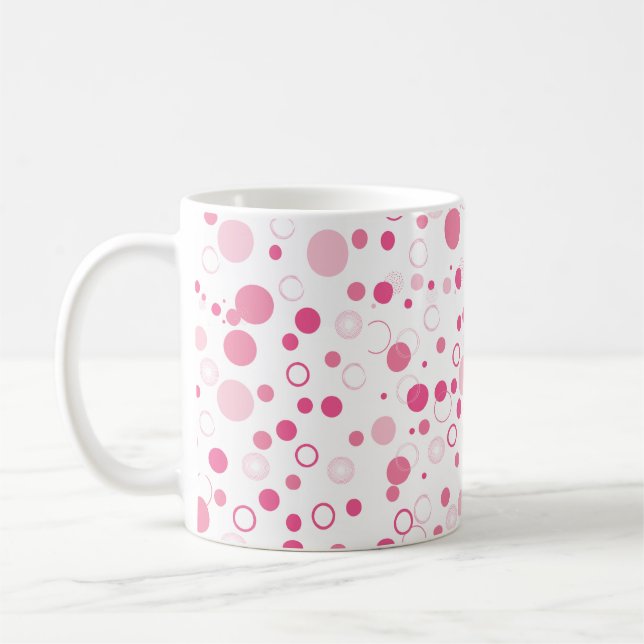 Caneca De Café Mangueira dos círculos rosa - Diversão e Design mo (Esquerda)