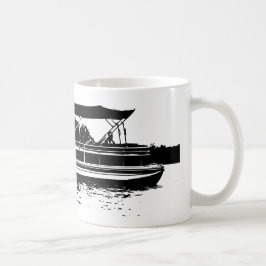Caneca De Café Mangueira Personalizada de Barcos Brancos Pretos e