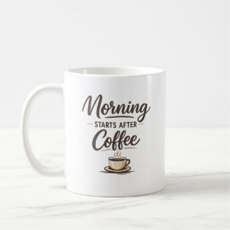 Caneca De Café Manhã Começa Depois do Café – Amante de Café Minim