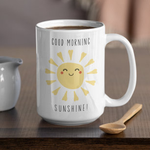 Caneca De Café Manhã Ensolarada Kawaii Adorável