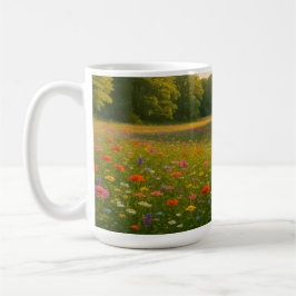 Caneca De Café Manhã Meadow: Sinfonia de flores silvestres