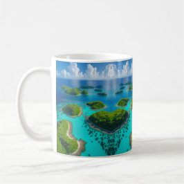 Caneca De Café "Manhãs da Ilha: Vista Aérea do Oceano