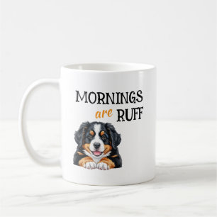Caneca De Café Manhãs São Divertidas Amante de Cães Cachorrinho F