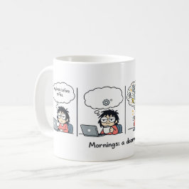 Caneca De Café Manhãs: Um Documentário | Tirinha Cômica Divertida
