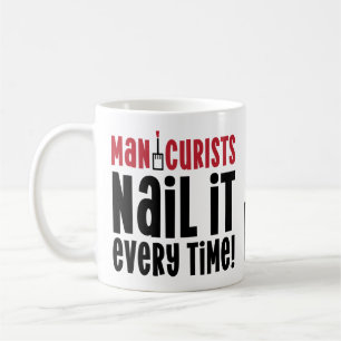 Caneca De Café Manicurista Técnica de Unhas Cosmetologista Salão
