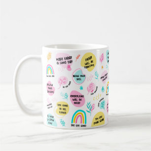 Caneca De Café Manifestação de Afirmação Diária Mug Inspiracional