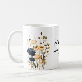 Caneca De Café Manifestação Personalizada Floral