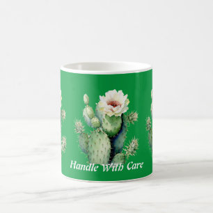 Caneca De Café Manipulação De Cactus Com Mug Cuidadoso
