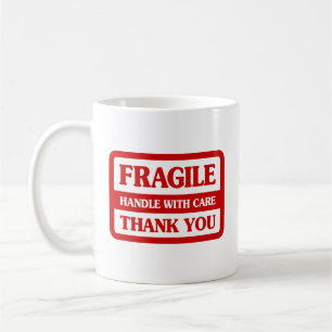 Caneca De Café Manipulação Frágil Com Cuidado