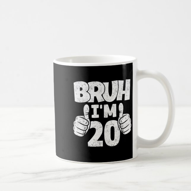Caneca De Café Mano com 20 Anos de Idade Adeus Adolescentes Anive (Direita)