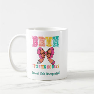 Caneca De Café Mano Já Se Passaram 100 Dias Lápis Laço Coquette P