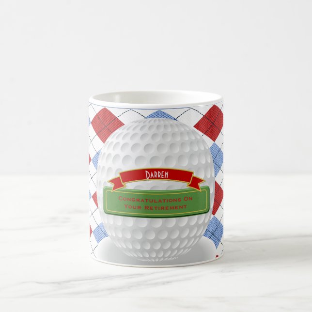Caneca De Café Mans Personalizados GOLF, Temo Golfer Par-TEE (Centro)
