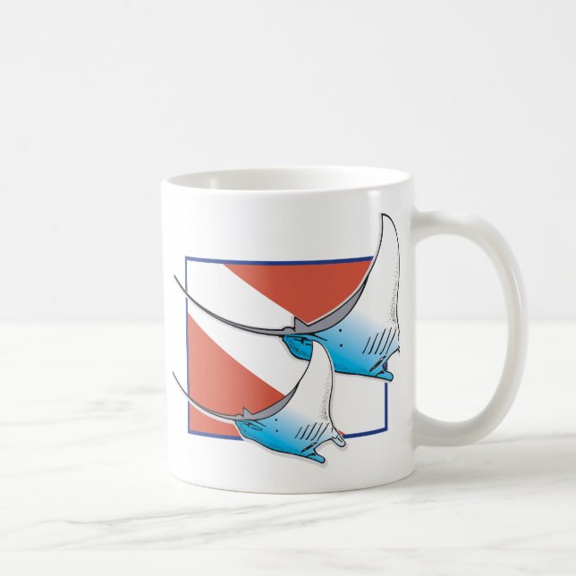 Caneca De Café Manta Ray (Direita)