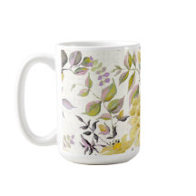 Manteiga Amarelo Rosas Selvagens Mug