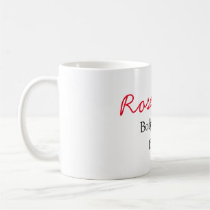 Caneca De Café Manteiga corporal de rosa adicione o nome do seu t