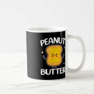 Caneca De Café Manteiga De Amendoim E Casal De Geleia Corresponde