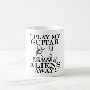 Caneca De Café Mantem a guitarra ausente dos aliens