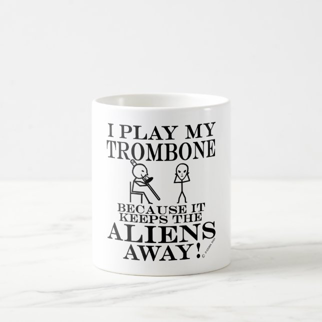 Caneca De Café Mantém os Aliens longe do Trombone (Centro)