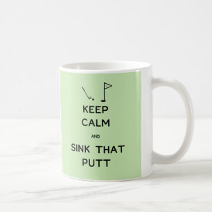 Caneca De Café Mantenha a calma e afunde essa tacada leve