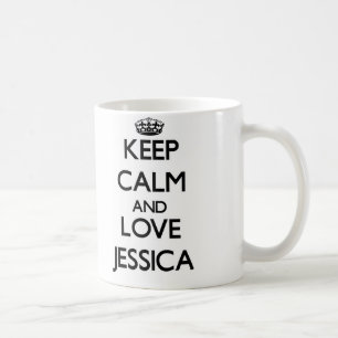 Caneca De Café Mantenha a calma e ame Jessica
