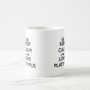 Caneca De Café Mantenha a calma e ame Platypus