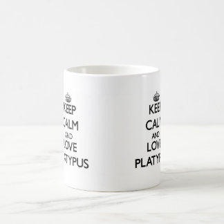 Caneca De Café Mantenha a calma e ame Platypus