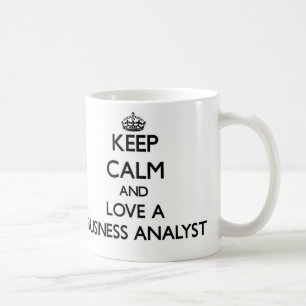 Caneca De Café Mantenha a calma e ame um analista do negócio