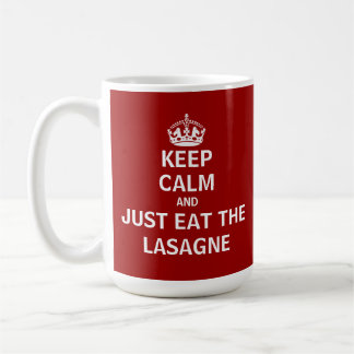 Caneca De Café Mantenha a calma e apenas coma o Lasagne