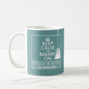 Caneca De Café Mantenha a calma e case-a no casamento lésbica