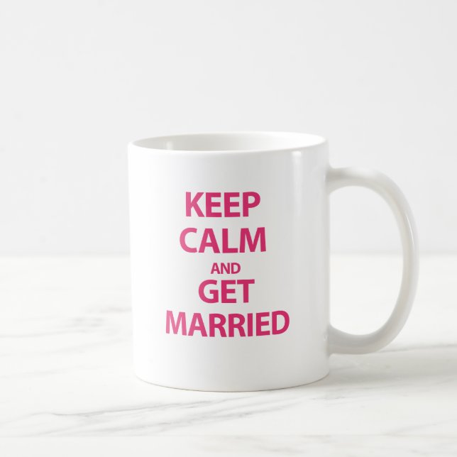 Caneca De Café Mantenha a calma e case-se (Direita)