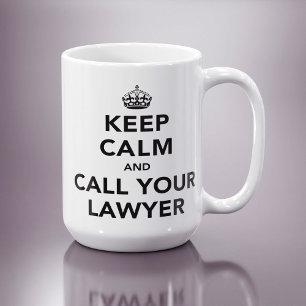 Caneca De Café Mantenha a calma e chame seu advogado