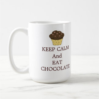 Caneca De Café Mantenha a Calma e Coma Chocolate