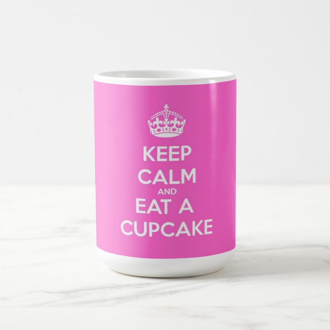Caneca De Café Mantenha a calma e coma um cupcake (Centro)