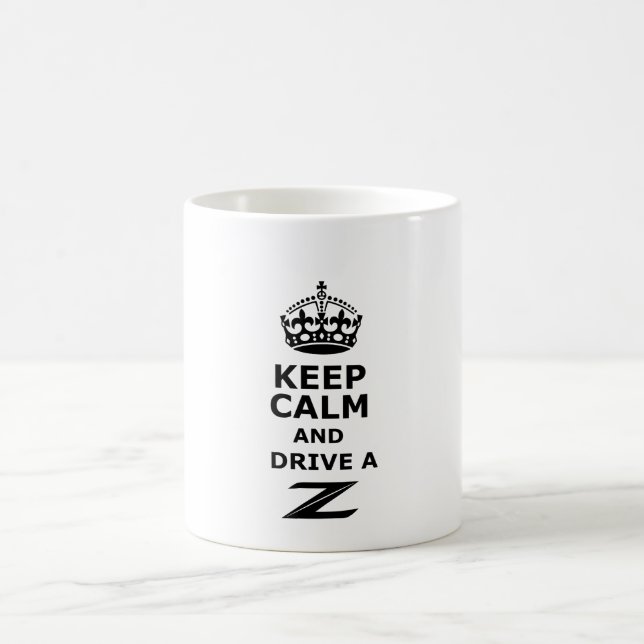 Caneca De Café Mantenha a calma e conduza um Z (Centro)
