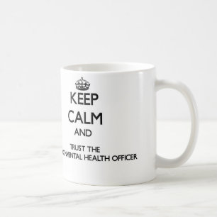 Caneca De Café Mantenha a calma e confie a saúde ambiental Offic