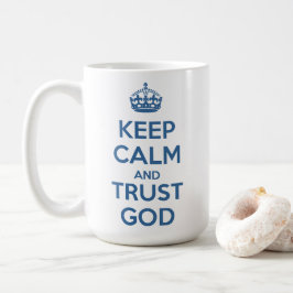 Caneca De Café Mantenha a Calma e Confie em Deus