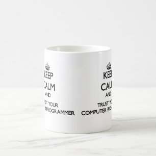 Caneca De Café Mantenha a calma e confie seu programador de