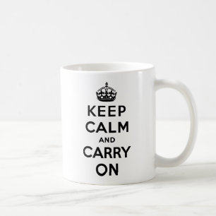 Caneca De Café Mantenha a calma e continue