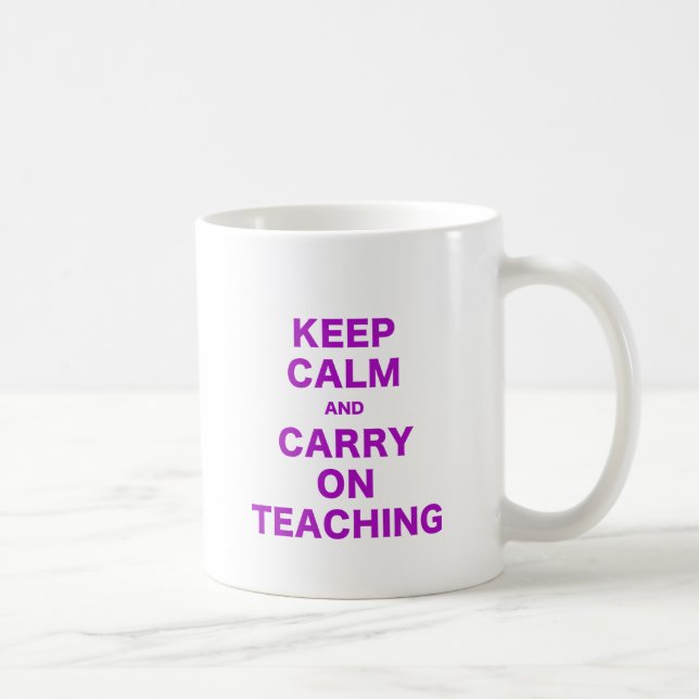 Caneca De Café Mantenha a calma e continue ensinar (Direita)