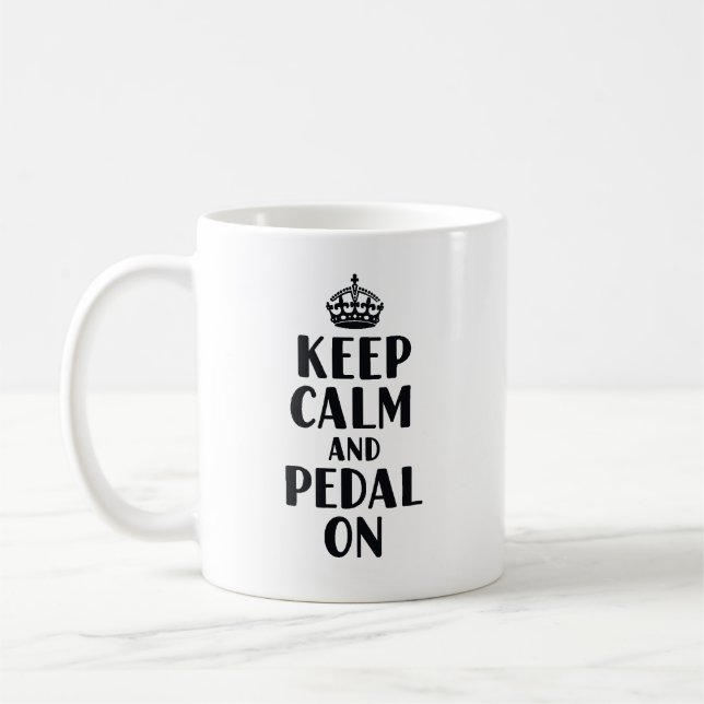 Caneca De Café Mantenha a Calma e Continue Pedalando (Esquerda)