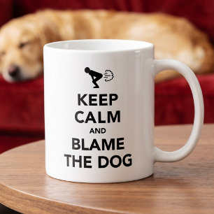 Caneca De Café Mantenha a Calma e Culpe o Cachorro