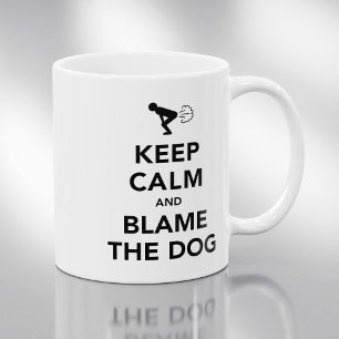 Caneca De Café Mantenha a Calma e Culpe o Cachorro