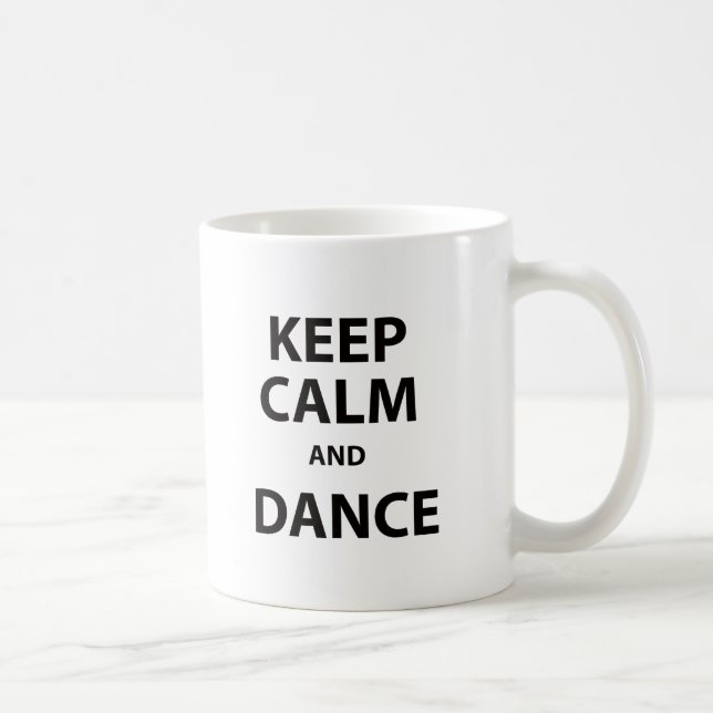 Caneca De Café Mantenha a calma e dance (Direita)
