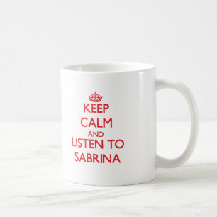 Caneca De Café Mantenha a calma e escute Sabrina