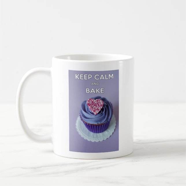 Caneca De Café Mantenha a Calma e Faça Cupcakes (Esquerda)