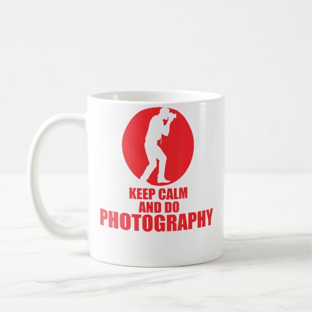 Caneca De Café Mantenha a Calma E Faça Fotografia (Esquerda)